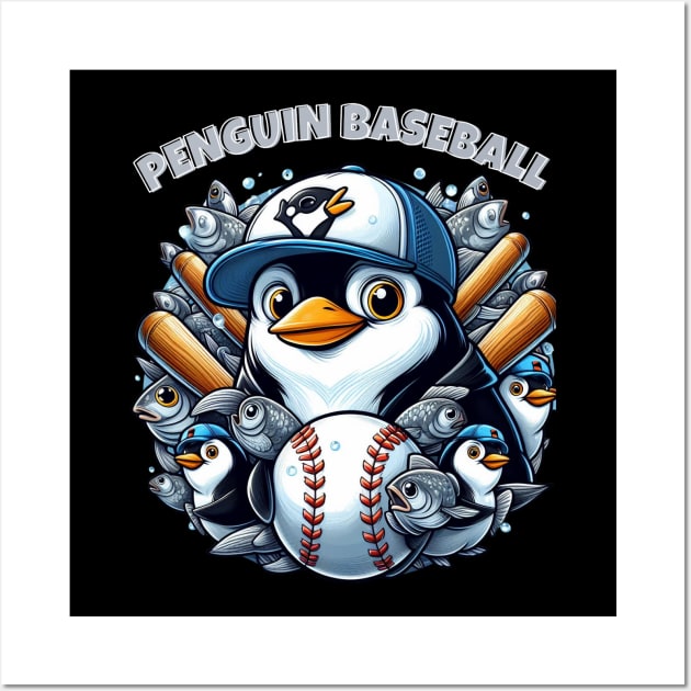 penguin baseball Wall Art by hsayn.bara